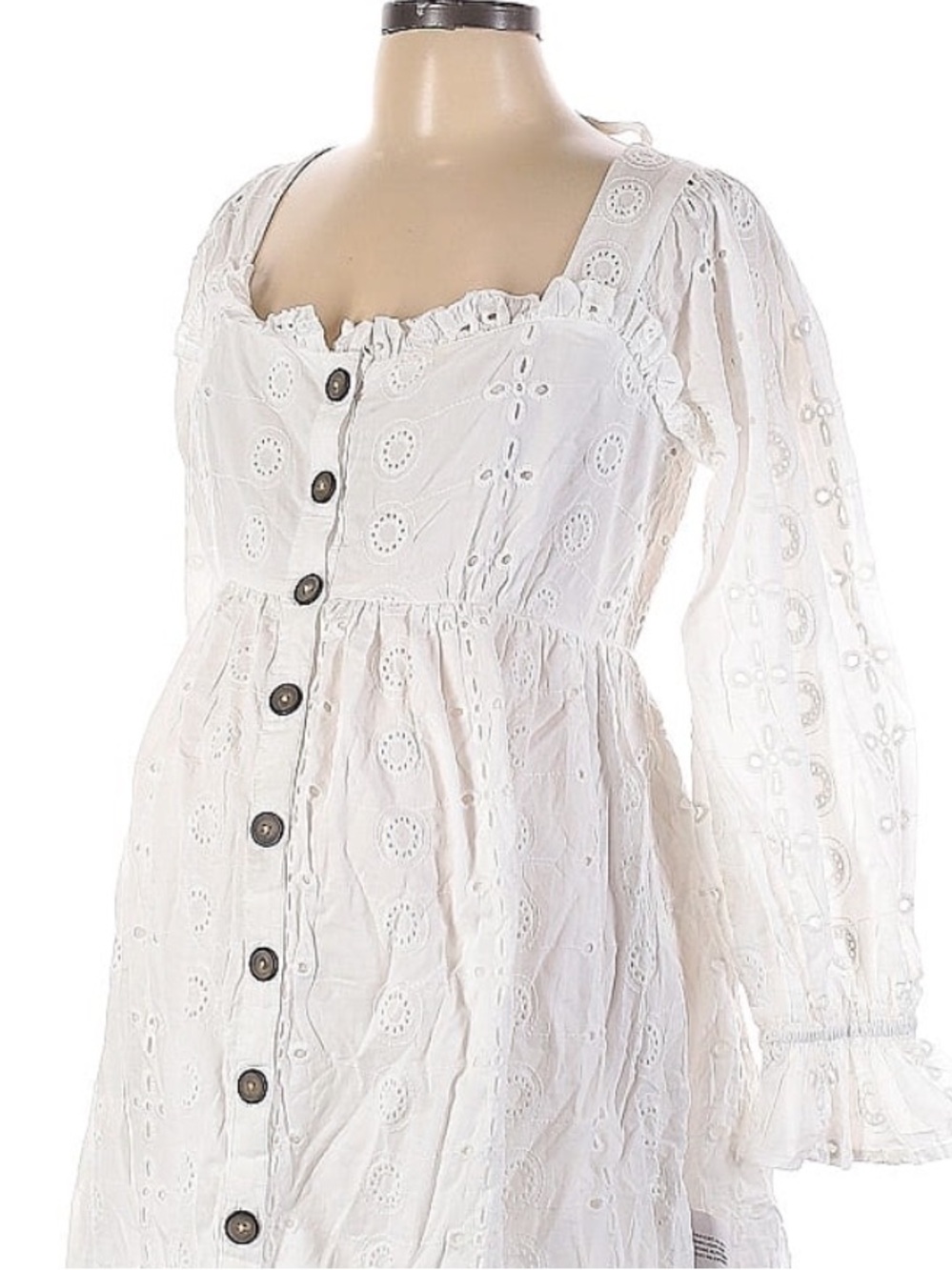 Cotton ASOS Maternity White Eyelet Mini Dress